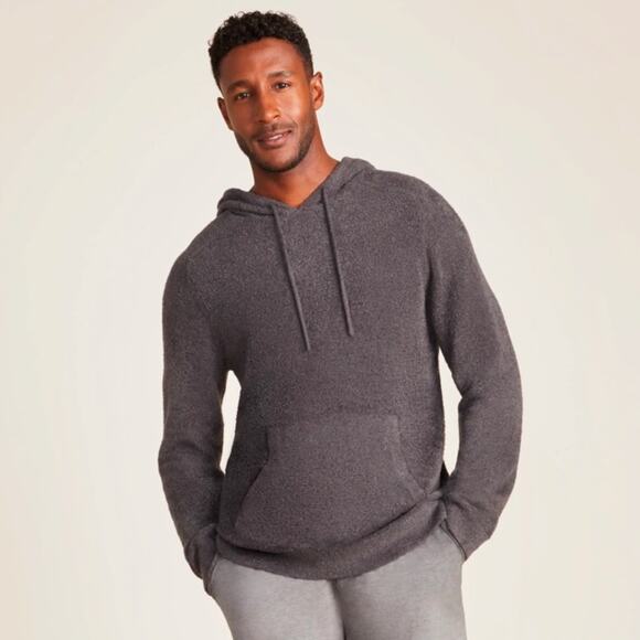 Barefoot Dreams Men’s Cozychic Lite Shearling Hoodie Size Large - Picture 1 of 8